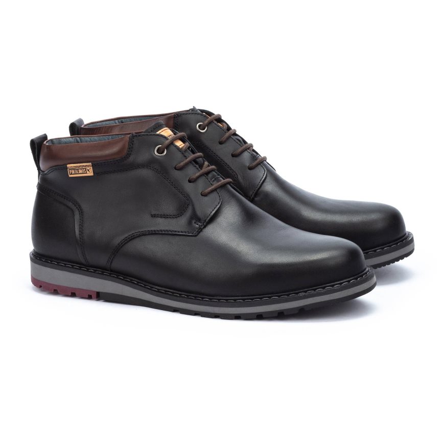 Men's Pikolinos BERNA Ankle Boots Black | NZ ZQ85201